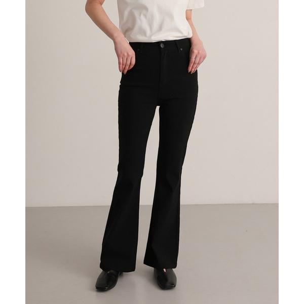 パンツ 「ハイバーストレッチ」「XS~Lサイズ展開」ハイウエスト ブラック フレア パンツ レディー...