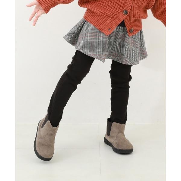 スカート RICH WARM 裏シャギー 両側ポケット付き 10分丈 プリント スカッツ キッズ 子...