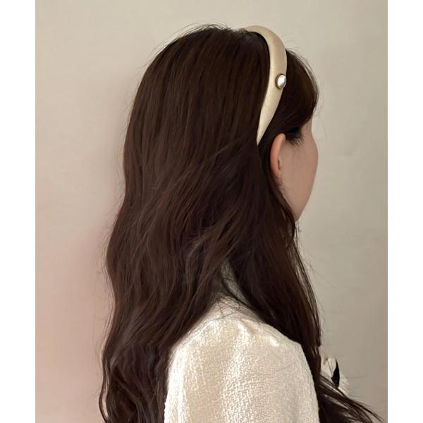 カチューシャ パールビジューストーンカチューシャ