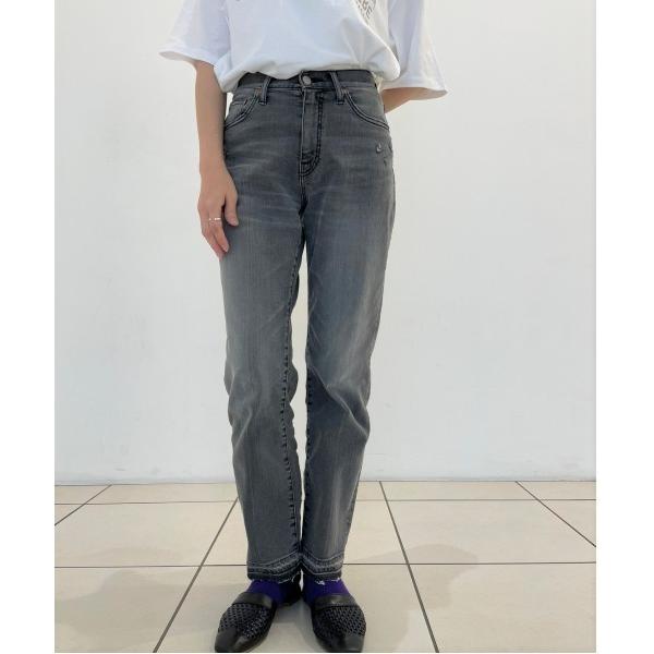 ジーンズ デニム デニムパンツ SURT（サート）スソホドキスリムストレートデニム レディース