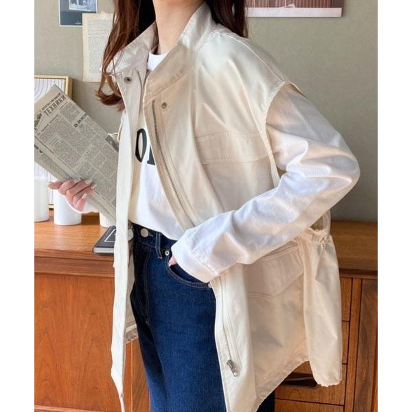 ベスト ジレ 「累計販売枚数1万枚突破！」スタンドカラーミリタリーベスト レディース