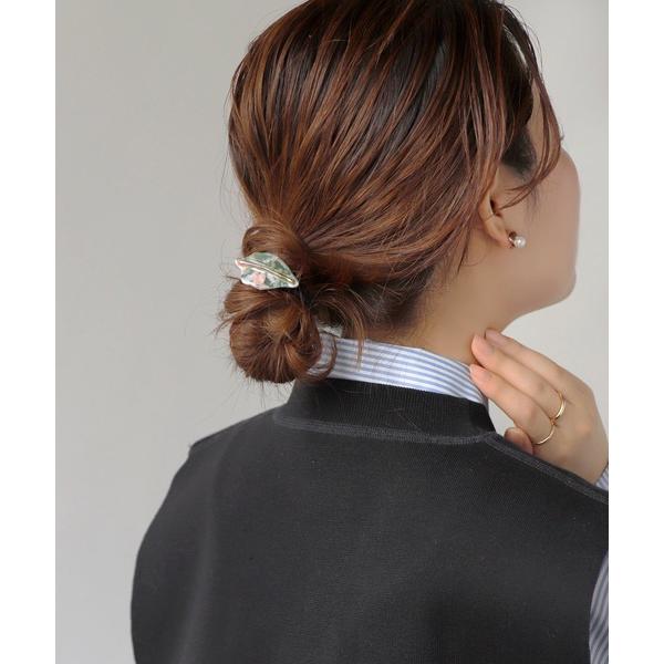 ヘアゴム マーブルリーフポニーフック