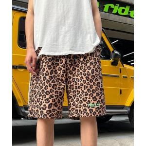 エンプティオ レオパード 柄入り ハーフパンツ 膝上 ヒョウ柄 ショート