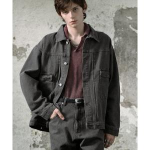 セットアップ オーバーサイズデニムジャケット＆ワイドストレートデニムパンツ