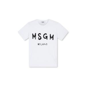 MSGM（エムエスジーエム） ワンピース 半袖 MSGM ROPEロゴ Tシャツ