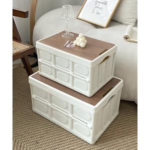 収納 ウッドトップ折りたたみコンテナ（大・55L）