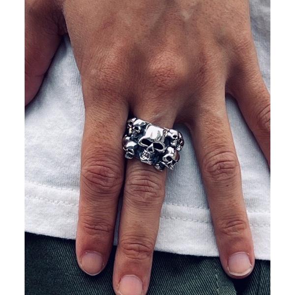 指輪 リング 「blatto 925silver」925シルバー　スカルフェイス　デザイン　リング　...