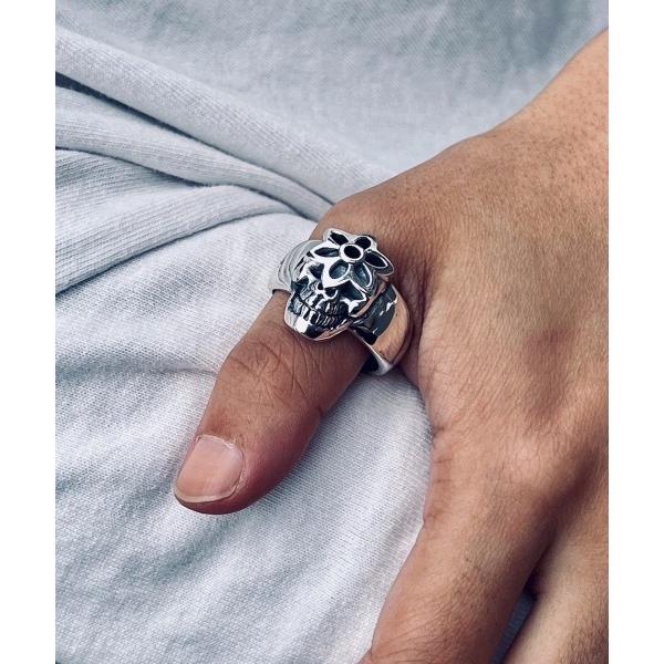 指輪 リング 「blatto 925silver」925シルバー　ヘッドフラワー　スカル　デザイン　...