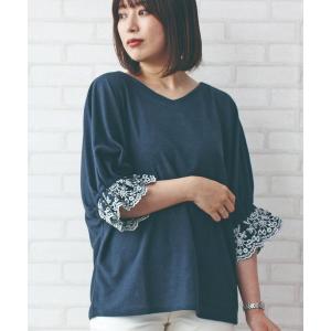 tシャツ Tシャツ レディース かのこ素材刺しゅうデザインプルオーバー｜zozo