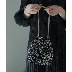 クラッチバッグ パーティーバッグ ショルダー巾着スパンコールバッグ レディース