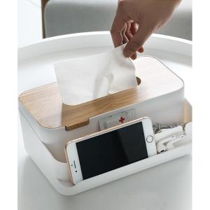 【ZOZO限定】LBC ペーパーティシュＢＯＸ　小物入れ付き ホワイト notch. 収納 小物入れティッシュケース : ZOZOTOWN Yahoo!店 - 通販