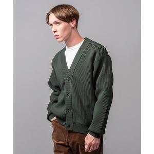 カーディガン メンズ MR.OLIVE ミスターオリーブ/LOW GAUGE AZE POLYESTER KNIT/STANDARD CARDの商品画像