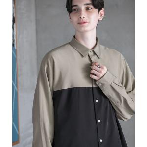 シャツ ブラウス ラグイージー/切替デザインシャツ