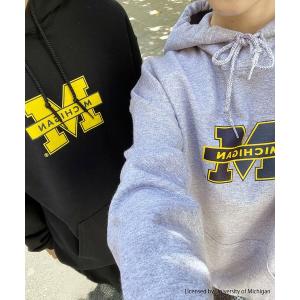 レディース パーカー ROOPTOKYO別注:UNIVERSITY OF MICHIGAN HOODIE プルオーバーパーカー ミシガン大学 袖プリン｜zozo