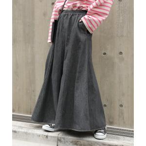 スカート デニム 【TYPYDENIM】イージーフレアスカート