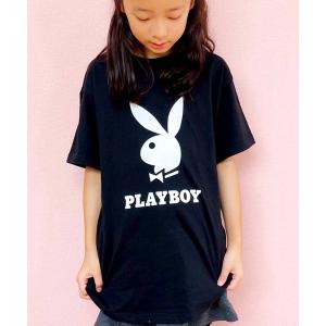 tシャツ Tシャツ 「親子コーデ」PLAYBOY USAコットン リラックスフィット ロゴプリントTシャツ キッズ｜zozo