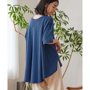 tシャツ Tシャツ バックフレアボーダープルオーバー