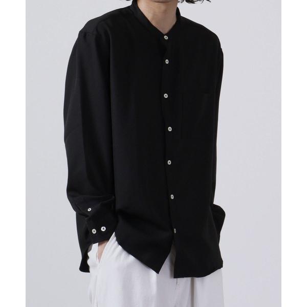 シャツ Reflax / リフラクス とろみ バンドカラーシャツ 長袖 メンズ レディース