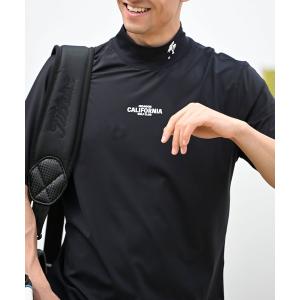 STELLA77GOLF tシャツ 蛍光カラーゴルフモックネック半袖T メンズ