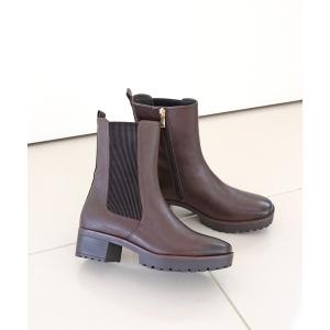 ブーツ 「本革」トラックソールチェルシーブーツ/21461 レディース