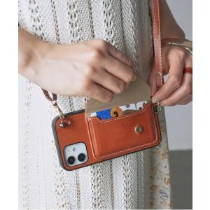 スマホケース カードケース付き フェイクレザー / ショルダースマホカバー iPhoneケース ( 7 / 8 / SE2 / 11 / 11Pro