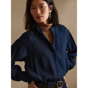 シャツ ブラウス BANANA REPUBLIC FACTORY STORE　　ラッフルシャンブレーシャツ