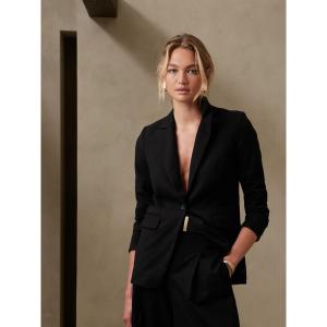 ジャケット テーラードジャケット BANANA REPUBLIC FACTORY STORE　　ロングリーンフランネルブレザー レディース
