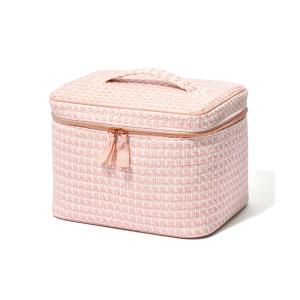 ポーチ ツイード バニティポーチ L ピンク レディース