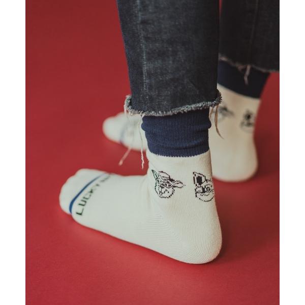 靴下 ツートンアニマルジャガードソックス メンズ レディース