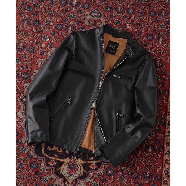 ブルゾン アウター CINQUANTA / スタンドカラー シングルライダースジャケット メンズ