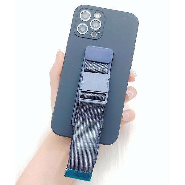 スマホケース スタンド付 メタルフレームシリコンiPhoneケース カバー