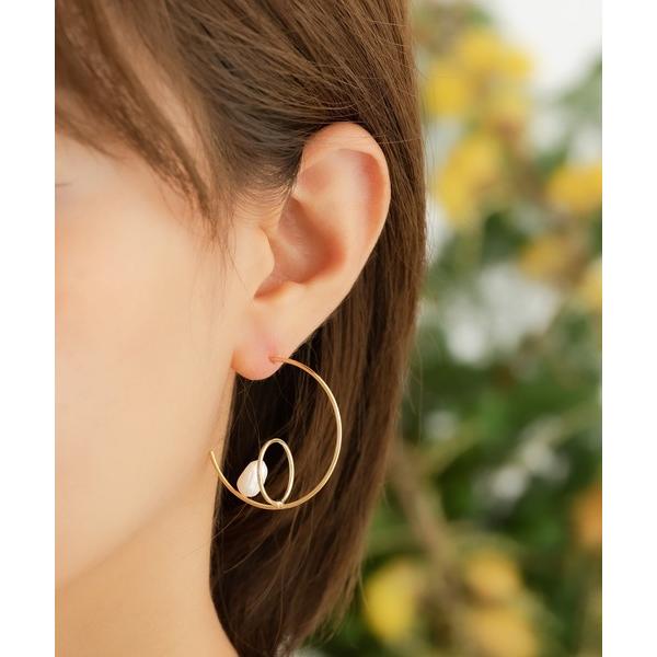 ピアス ループ・パールピアス レディース