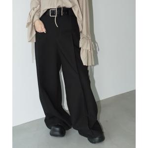 スラックス パンツ ワイドフレア ボリュームスラックス chw22a032「ベーシックライン」 レディース メンズ