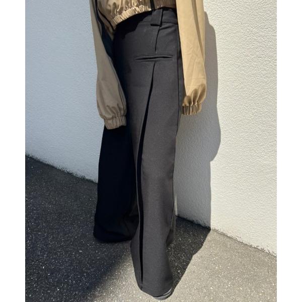 スラックス パンツ ワイドフレア ボリュームスラックス chw22a032「ベーシックライン」 レデ...