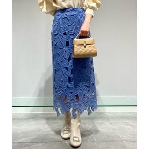 スカート リボンレーススカート