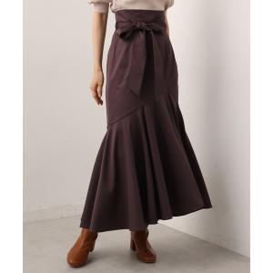 スカート 低身長向けサイズあり　ラッフルマーメイドスカート