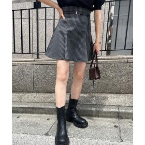 スカート ベルトセット フレアミニスカート