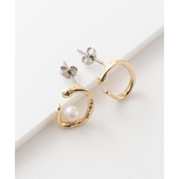 ピアス 「日本製」 アシンメトリーパールピアス  TRULY レディース