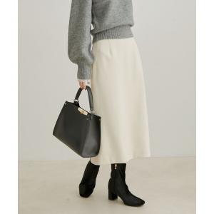 スカート 「選べる着丈・洗える」ベロアタッチタイトスカート「sustainable」