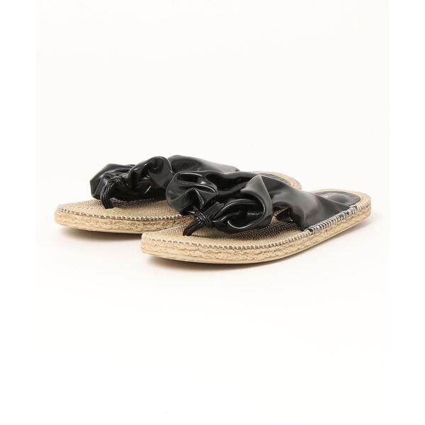 サンダル ギャザートングフラットサンダル「I2441」 レディース