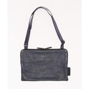 ショルダーバッグ 「PATRICK STEPHAN/パトリックステファン」レザーショルダーバッグ - 'pouch' L. ネイビー メンズ