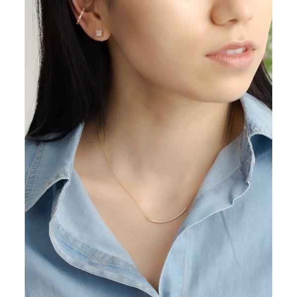 ネックレス 「silver925」クリスタル・バーネックレス レディース