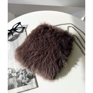 ショルダーバッグ バッグ フェイクロングファーミニショルダーバッグ