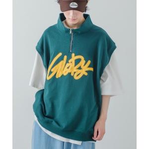 ベスト ハーフジップ 裏毛スウェット ベスト