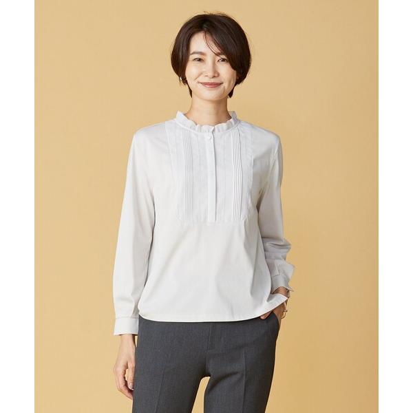 tシャツ 速乾 「吸水速乾」プレーティングジャージー フリル衿 カットソー レディース