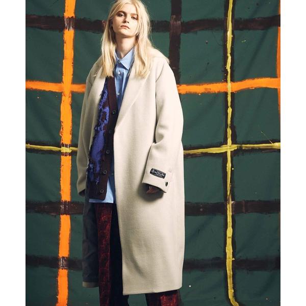 チェスターコート コート 「ユニセックスアイテム」SUPER140Sウールプライムオーバーセミダブル...