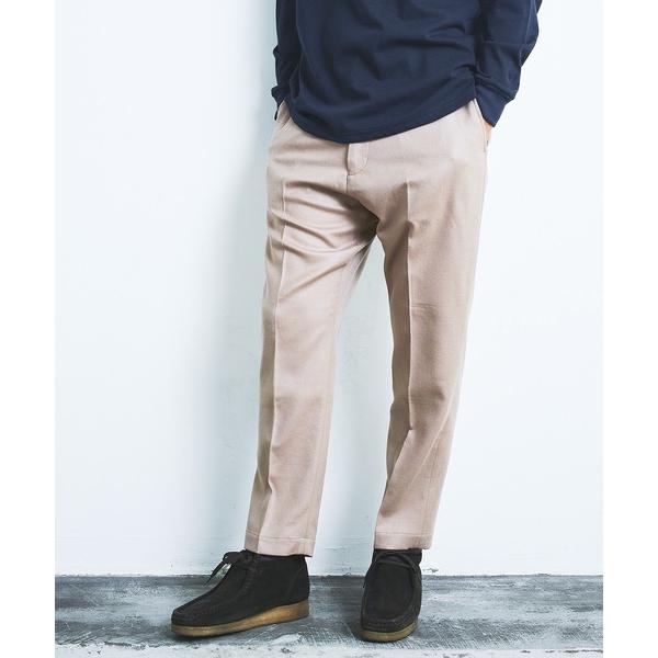 スラックス SUPER100S WOOL FLANNEL STRETCH WIDE TAPERED ...
