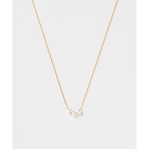 ete（エテ） ネックレス K10MPG レイヤー パール/ダイヤモンド