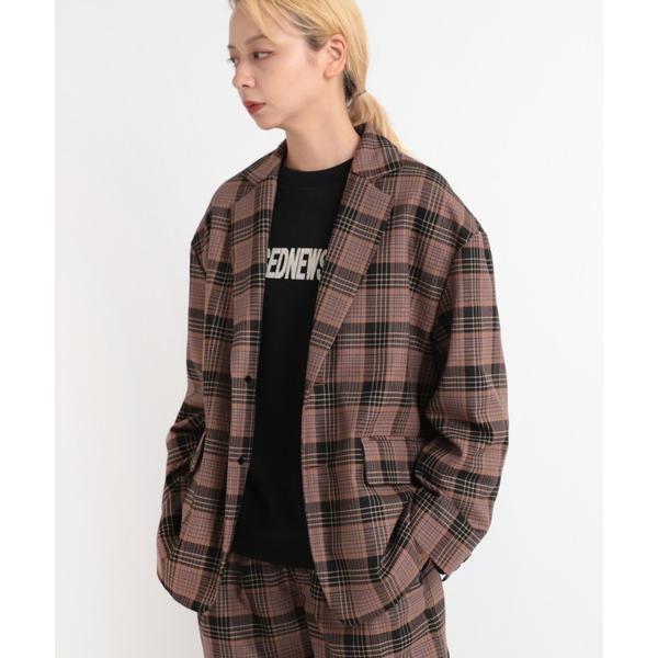 ジャケット テーラードジャケット J2028 チェックテーラージャケット レディース