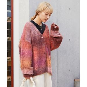 カーディガン 「WEB限定」グラデーションループニットカーデ レディース